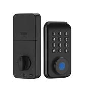 Cerradura inteligente, Cerradura de cerrojo inteligente con huella dactilar pestillo/sensor puerta, llave bloqueo automático/contraseña/desbloqueo aplicación