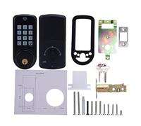 Cerradura inteligente Cerradura de puerta de entrada sin llave Cerradura electrónica automática con contraseña y llave mecánica 2 métodos de desbloqueo para oficina, hogar,