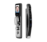 Cerradura inteligente, Cerradura de puerta inteligente con reconocimiento cámara, videollamada, intercomunicador de voz, digital, automática