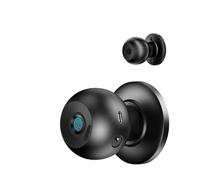 Cerradura inteligente, Cerradura de puerta inteligente inalámbrica WiFi biométrica con huella dactilar, bola control aplicación, fácil instalación(Nero)
