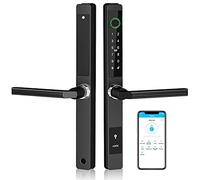 Cerradura inteligente, cerradura de puerta sin llave con huella digital y teclado, dispositivo impermeable para el hogar inteligente compatible con Alexa