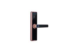 Cerradura Inteligente, Cerradura electrónica biométrica con Huella Dactilar Tuya, Tarjeta RFID, desbloqueo Remoto, Cerradura de Puerta Inteligente,Cerradura Inteligente Puerta Exterior(180 5050,Red B