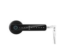 cerradura inteligente, Cerradura Inteligente Con Sensor De IA Y Huella Dactilar: Digital Conexión WiFi Aplicación, 6 Formas Acceso, Sin Taladro, For El Hogar(Black Wifi)