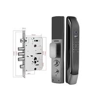 Cerradura inteligente, Cerraduras Electrónicas Con Contraseña Digital, Control Remoto Por Aplicación, Desbloqueo Automático, Cerradura De Puerta Intelinte Con Huella Dactilar Y Cámara(K1-Gray30240)