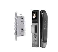 Cerradura inteligente, Cerraduras Electrónicas Con Contraseña Digital, Control Remoto Por Aplicación, Desbloqueo Automático, Cerradura De Puerta Intelinte Con Huella Dactilar Y Cámara(K1P-Gray24240)