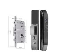 Cerradura inteligente, Cerraduras Electrónicas Con Contraseña Digital, Control Remoto Por Aplicación, Desbloqueo Automático, Cerradura De Puerta Intelinte Con Huella Dactilar Y Cámara(K1-Gray24240)