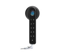 Cerradura inteligente, Cerraduras Inteligentes,Puerta Con Compatibilidad Huella Dactilar Y Bluetooth,Entrada Sin Llave,Perilla Electrónica, Seguridad Frontal,para casa, dormitorio, hotel(Black)