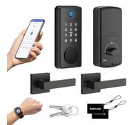 Cerradura Inteligente con 2 Tirador, Huellas Dactilares, Acceso Sin Llaves