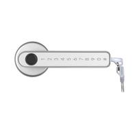 Cerradura inteligente con gestión en tiempo real y registro de apertura de puerta, acceso de huellas dactilares y carga USB para uso (plata)
