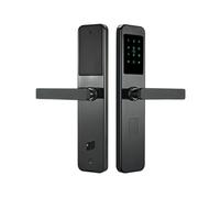Cerradura inteligente con huella dactilar WiFi con manija, cerradura electrónica biométrica for puerta principal, hoteles, oficinas y hogares cerradura inteligente