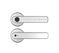 Cerradura inteligente con huella dactilar y Bluetooth for puerta, con contraseña electrónica, llaves y desbloqueo, resistente a la lluvia for hotel.(Silver,No Remote unlocking)