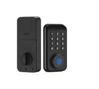 Cerradura inteligente con pestillo y sensor de puerta, con huella dactilar, desbloqueo automático con llave, contraseña y aplicación.