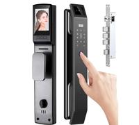 Cerradura Inteligente Con Reconocimiento Facial 3D, Cerradura Digital Inteligente, Cerradura Inteligente For Puerta De Entrada Con Cámara, Huella Dactilar Y Código De Acceso