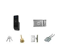 Cerradura Inteligente, Impermeable al aire libre inteligente IP65 Cerradura de puerta huella digital IC Tarjeta RIM Motise Lock WiFi Perilla(Basic (no APP))