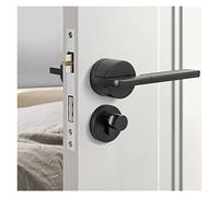 Cerradura inteligente, Manija de puerta inteligente, perilla Interior Exterior, palanca con cerradura y llave, dormitorio, baño, negro for el hogar, imán, habitación aleación aluminio