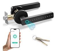 Cerradura Inteligente para Puertas, 5 en 1 Cerradura Electronica,Tuya App,NFC,Huellas Dactilares,Contraseña Digital,Llave Mecánica,Biometric Smart Door Lock for Bedroom Hotel Apartment Office
