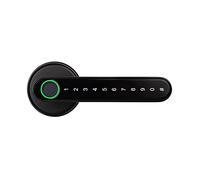 Cerradura inteligente, Smart Lock, APP Bluetooth-Control Remoto Compatible Con Biometría De Huellas Dactilares Para Puerta Metal Madera Interior Para Frente,para casa, dormitorio, hotel(Black)