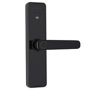 Cerradura inteligente, Smart Lock Cerradura electrónica con huella dactilar + código + llave + tarjeta + contraseña temporal para puerta principal 35-50mm