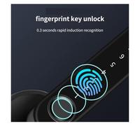 Cerradura inteligente, Smart Lock, Fingerprint Door Keyless Entry Biometric Knobs Password Electronic Digital For Home Any For Front,para casa, dormitorio, hotel(Black)