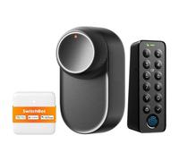 Cerradura inteligente SwitchBot Lock Ultra Bluetooth y WiFi Acceso por Huella Dactilar App Compatible con Alexa Google Home y Apple HomeKit