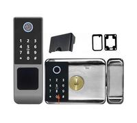 Cerradura inteligente Tuya impermeable con wifi, cerradura de huella dactilar de doble cara for exteriores, contraseña digital, aplicación remota, cerradura electrónica de llanta for el hogar(Tuya(do