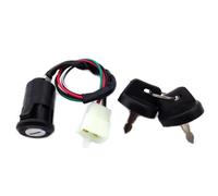 Cerradura Interruptor Llave Encendido para E-Ton 50cc, 70cc, 90cc, 110cc, 125cc ATV Quad 4 Wheeler Go Kart Reemplazo # 650720 Interruptor Llave Encendido Enchufe Macho 4 Cables