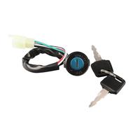 Cerradura Interruptor Llave Encendido para Suzuki 50cc-250cc Quad 4 Wheeler ATV Interruptor Encendido Pit Bike Motocicleta Interruptor Cable Cerraduras Puerta 2 Llaves(4 Wires Male Plug)