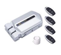 Cerradura Invisible con Alarma 120db Golden Shield, Cerradura electrónica con 4 mandos incopiables, con detección anticipada (Cuando fuercen la puerta antes de que la abran la alarma saltará)
