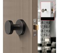 Cerradura invisible para puerta interior con un solo lado y mango redondo, construcción de aleación de zinc, diseño oculto para dormitorio o puertas de pared de fondo, seguro y elegante en color