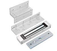 Cerradura magnética eléctrica con soporte Z y L, 180 kg, fuerza de sujeción, cerradura de electroimán de 12 V, puerta única a prueba de fallos para sistema de control de acceso