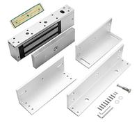 Cerradura magnética eléctrica de 500 kg, 1200 libras, cerradura de electroimán de fuerza de sujeción, 12 V, a prueba de fallos, modo NC, puerta única para sistema de control de acceso (1200 libras con