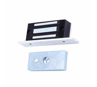 Cerradura magnética eléctrica de 60 kg, 12 V, modo seguro, cerradura de puerta única de aleación de aluminio, sistema de control de acceso de puerta individual montado en mortaja para particiones de