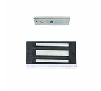 Cerradura magnética eléctrica de 60 kg, 24 V, modo seguro, cerradura de puerta única, aleación de aluminio, sistema de control de acceso de puerta individual, montado en la superficie para particiones