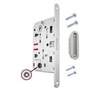 Cerradura magnética Polaris AGB con parte delantera 18 x 196 mm. (distancia entre ejes 96 Etrata 50, orificio WC, cromado mate)