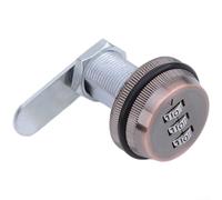 Cerradura mecánica de combinación para cajones con código personalizable, construcción de aleación de zinc fuerte para una protección segura de los muebles (rojo-cobre)