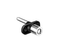 Cerradura negra con cilindro cromado para puerta interior, pestillo puerta. Longitud: 20 mm Artículo 2133NE