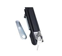 Cerradura negra for gabinete de distribución MS490, cerradura for puerta de gabinete de control, caja eléctrica, medidor eléctrico, caja eléctrica, cerradura de avión, candado con llave, 1 unidad