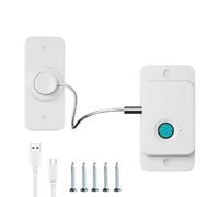 Cerradura Nevera de Huellas Dactilares, Cierre Seguridad Cajones Bebe, Seguro Puertas Bebe, LíMites de Ventanas Abiertas, Carga USB, Adecuadas Para Uso DoméStico y De Oficina (Blanco, 1 Pieza)