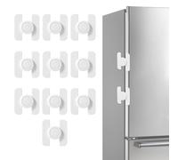 Cerradura Nevera,Seguro Puertas Bebe con alto Poder Adhesivo,10 Seguro Cajones Bebe sin Necesidad de Taladrar,Cerraduras para Armarios para FrigoríFicos,Armarios,Ventanas (Blanco)