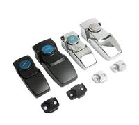 Cerradura oculta con hebilla y llave, de zinc, acabado cromado negro, for caja de distribución de luz, paquete de 2 unidades.(DSK 1)