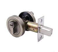 Cerradura oculta invisible para uso en interiores, cerradura auxiliar de aleación de zinc con llave externa y botón giratorio interno, adecuada para puertas interiores del hogar, hotel y oficina