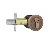 Cerradura opaca de aleación Zinc, cerradura puerta invisible doble cara, auxiliar interior, madera, canal secreta, una sola(Red bronze)