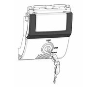 Shad Cerradura de baúl SH48 gris oscuro premium