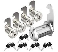 Cerradura para buzón, 5 unidades, cerradura para muebles, cerradura cilíndrica con 10 llaves, todas las llaves son iguales (20 mm)