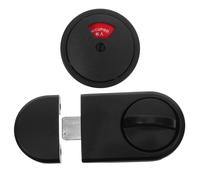 Cerradura para Cabina de Baño en Aluminio Negro Indicador | Retrofit Rápido sin Energía, Ventana Ocupado/, Herrajes Incluidos para Mantenimiento y Gestión