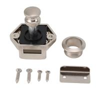 Cerradura para Cajón de Gabinete RV, Pestillo con Botón Pulsador, Botón Pulsador sin Llave, Perilla de Compartimento RV para Yates, Autocaravana, Caravana, Barcos, Gabinete