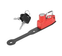 Cerradura para casco de motocicleta, antirrobo, aleación de aluminio, seguridad, lado izquierdo, compatible con CBR400R, CBR500R, CB500F, negro, rojo, amarillo, naranja, verde y (Roja)