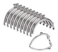 Cerradura para Fabricación de Monederos 8.5cm Marco de Bricolaje Beso Broche Marco Cierre Monederos Boquilla de Bolso para el monedero arte de la fabricación DIY 10 Piezas (Plata)