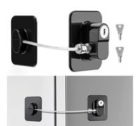 Cerradura para frigorífico, cerradura para nevera con llave, cerradura de ventana, cerradura de seguridad infantil para armario, cajón, frigorífico, cerradura autoadhesiva para armario (2 Pcs) (2 Pcs)