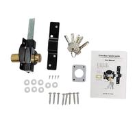 Cerradura para niños, cerradura de puerta de madera de doble cara - cerradura deslizante con 5 llaves para patio interior exterior cobertizo cercas armario patio dormitorio gallinero despensa